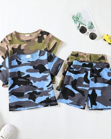 Mioglrie Toddler Baby Boy Clothes Tops Shorts Set Baby Clothes Boy Playwear Summer Boy Outfits in Kuwait