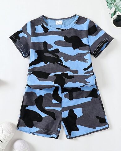 Mioglrie Toddler Baby Boy Clothes Tops Shorts Set Baby Clothes Boy Playwear Summer Boy Outfits in Kuwait