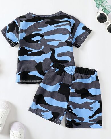 Mioglrie Toddler Baby Boy Clothes Tops Shorts Set Baby Clothes Boy Playwear Summer Boy Outfits in Kuwait