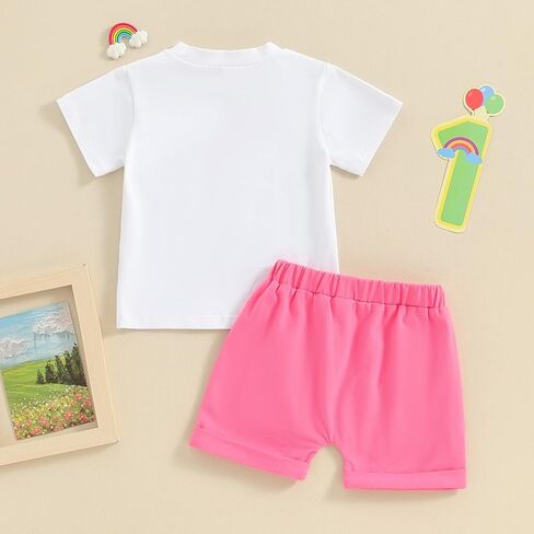 Baby Boy Girl First Birthday Golf Outfit Short Sleeve Hole In One Golf T-shirt + Shorts 1st Birthday Smash Cake Outfit in Saudi Arabia