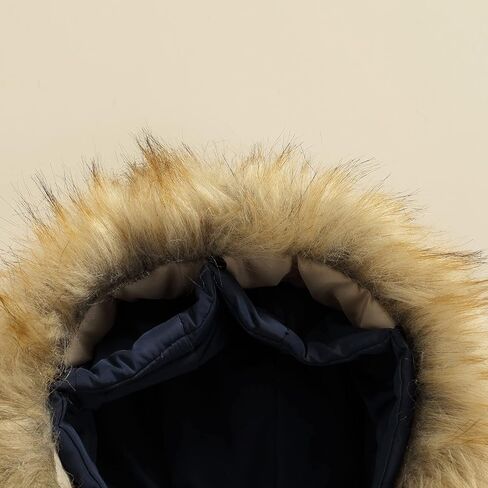 الرضع طفل الفتيان الفتيات الشتاء سنوسويت رومبير هوديد فوتي أبلى طفل بذلة أسفل معطف سترة + قفازات in Kuwait