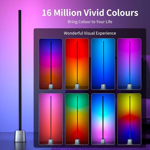 مصباح أرضي Fitop RGBCW، مصباح زاوية LED ذكي، 2.4 جيجا هرتز واي فاي 24 وات، التحكم في التطبيق in Kuwait