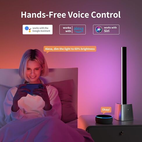 مصباح أرضي Fitop RGBCW، مصباح زاوية LED ذكي، 2.4 جيجا هرتز واي فاي 24 وات، التحكم في التطبيق in Kuwait