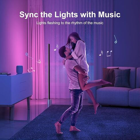 مصباح أرضي Fitop RGBCW، مصباح زاوية LED ذكي، 2.4 جيجا هرتز واي فاي 24 وات، التحكم في التطبيق in Kuwait