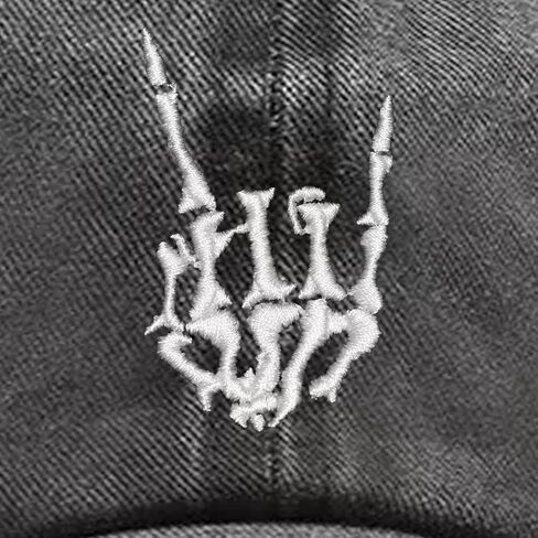 Halloween Skull Baseball Cap Hats for Men Women Emo Cool Gothic Goth Skeleton Perfect Best Grunge Spooky Graphic Birthday Presents Vintage Dad Trucker Hat Black in Kuwait