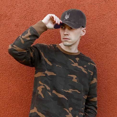 Halloween Skull Baseball Cap Hats for Men Women Emo Cool Gothic Goth Skeleton Perfect Best Grunge Spooky Graphic Birthday Presents Vintage Dad Trucker Hat Black in Kuwait