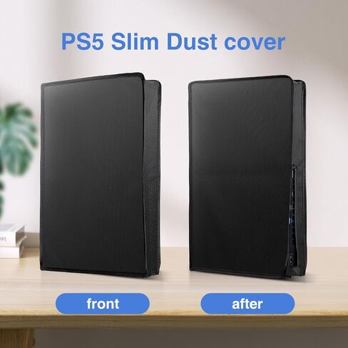 Dust Cover For PS5 Slim Console Oxford cloth Anti-Scratch Waterproof Dust Guard Backend cutaway design for Playstation 5 Slim Console in Saudi Arabia