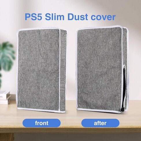 غطاء غبار لوحدة التحكم PS5 النحيفة، قماش أكسفورد مضاد للخدش ومقاوم للماء، تصميم خلفي لوحدة التحكم بلاي ستيشن 5 النحيفة in Saudi Arabia