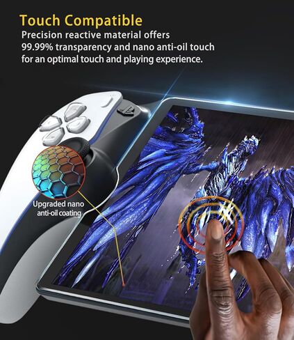 2 Pack Tempered Glass Screen Protector for PlayStation Portal Remote Player - Transparent HD Clear, Anti-Scratch, Easy Installation Kit for PlayStation portal screen protector in Saudi Arabia