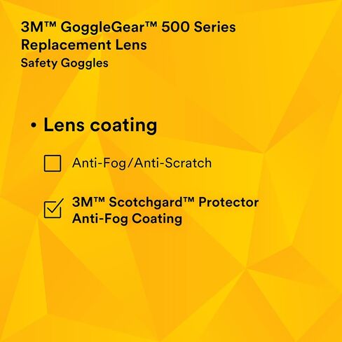 3M Goggle Gear، سلسلة 500، GG501SGAF-LENS، عدسة بديلة شفافة مضادة للضباب من سكوتشجارد in Saudi Arabia