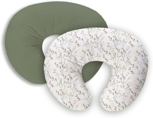 Nursing Pillow Cover,Muslin Cotton,Removable Cover for Breastfeeding Pillows, 2-Pack Pillow Covers, Ultra-Soft Baby Nursing Pillow, Fits Newborn Feeding Pillow 22.5IN*18IN (Sand) in Saudi Arabia
