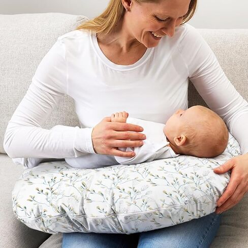 Nursing Pillow Cover,Muslin Cotton,Removable Cover for Breastfeeding Pillows, 2-Pack Pillow Covers, Ultra-Soft Baby Nursing Pillow, Fits Newborn Feeding Pillow 22.5IN*18IN (Sand) in Saudi Arabia