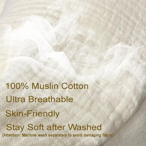 Nursing Pillow Cover,Muslin Cotton,Removable Cover for Breastfeeding Pillows, 2-Pack Pillow Covers, Ultra-Soft Baby Nursing Pillow, Fits Newborn Feeding Pillow 22.5IN*18IN (Sand) in Saudi Arabia