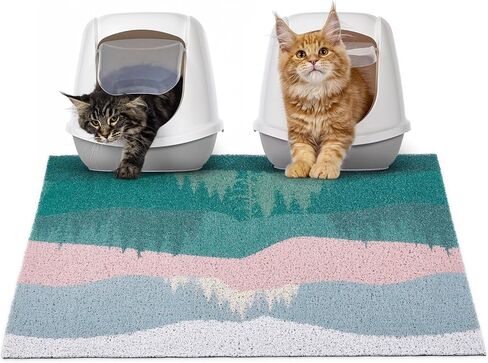 بساط فضلات القطط، بساط صندوق فضلات ناعم، مصنوع من مادة PVC، بساط فضلات القطط، بساط محاصرة فضلات القطط، كيتي، بساط فضلات القطط سهل التنظيف in Kuwait