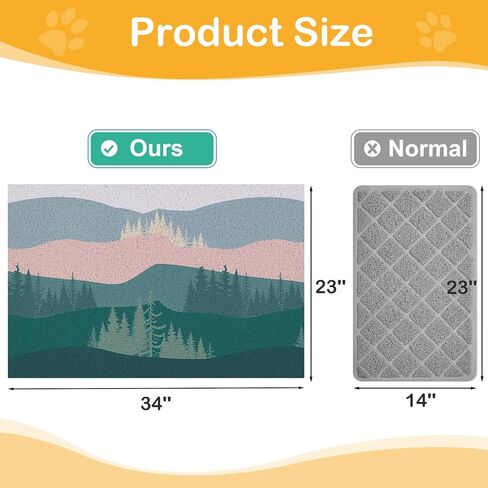 بساط فضلات القطط، بساط صندوق فضلات ناعم، مصنوع من مادة PVC، بساط فضلات القطط، بساط محاصرة فضلات القطط، كيتي، بساط فضلات القطط سهل التنظيف in Kuwait