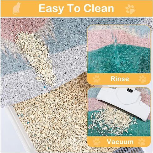 بساط فضلات القطط، بساط صندوق فضلات ناعم، مصنوع من مادة PVC، بساط فضلات القطط، بساط محاصرة فضلات القطط، كيتي، بساط فضلات القطط سهل التنظيف in Kuwait