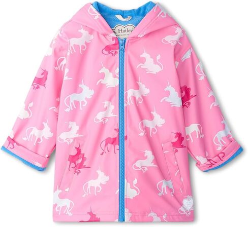 Hatley Girls' Mystical Unicorn Zip Up Rain Jacket (Toddler/Little Big Kid) in Saudi Arabia