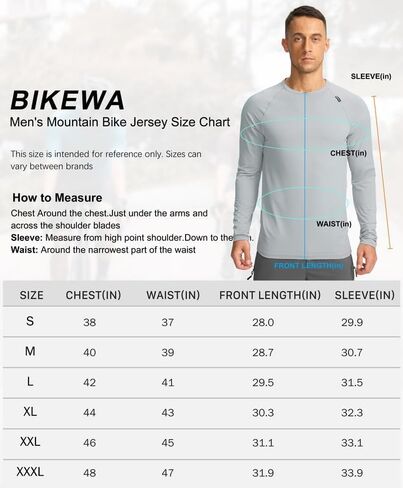 قمصان رجالي لركوب الدراجات الجبلية بأكمام طويلة للحماية من أشعة الشمس على الطرق الوعرة وركوب الدراجات والمشي لمسافات طويلة للرجال وجيب بسحاب in Kuwait