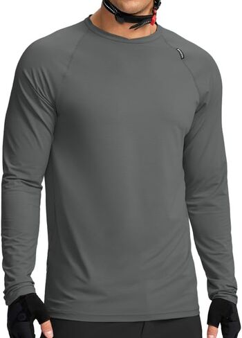Men's Mountain Bike Jersey Long Sleeve Off-Road Sun Protection Biking Cycling Bicycle Hiking Shirts for Men Zipper Pocket in Saudi Arabia