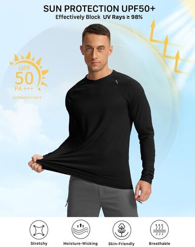 Men's Mountain Bike Jersey Long Sleeve Off-Road Sun Protection Biking Cycling Bicycle Hiking Shirts for Men Zipper Pocket in Saudi Arabia
