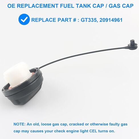 غطاء غاز، غطاء وقود GT335، 20914961 متوافق مع Buick Cadillac Chevy GMC - 2007-2011 Lucerne، 2007-2011 DTS، 2004-2005 Escalade، 2005-2007 Cobalt، 2005-2008 Uplander، 2004-2008 Express Savana، المزيد in Kuwait