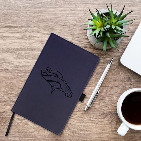 مفكرة ملونة محفورة بالليزر من Rico Industries NFL Denver Broncos، 5.25 × 8.25 بوصة in Saudi Arabia