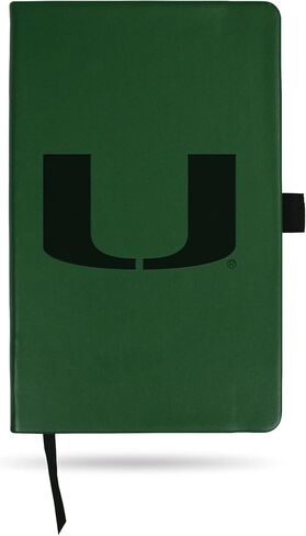 Rico Industries NCAA Miami Hurricanes دفتر ملاحظات ملون محفور بالليزر، 5.25 × 8.25 بوصة in Kuwait