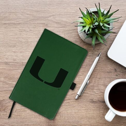 Rico Industries NCAA Miami Hurricanes دفتر ملاحظات ملون محفور بالليزر، 5.25 × 8.25 بوصة in Kuwait