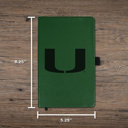 Rico Industries NCAA Miami Hurricanes دفتر ملاحظات ملون محفور بالليزر، 5.25 × 8.25 بوصة in Kuwait