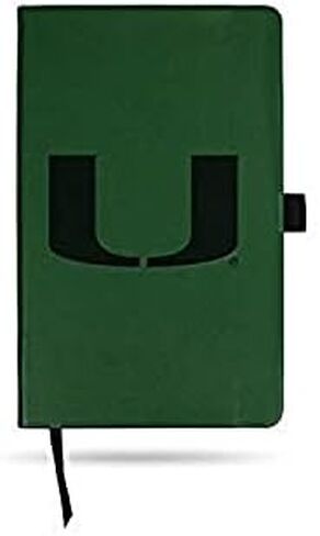 Rico Industries NCAA Miami Hurricanes دفتر ملاحظات ملون محفور بالليزر، 5.25 × 8.25 بوصة in Kuwait