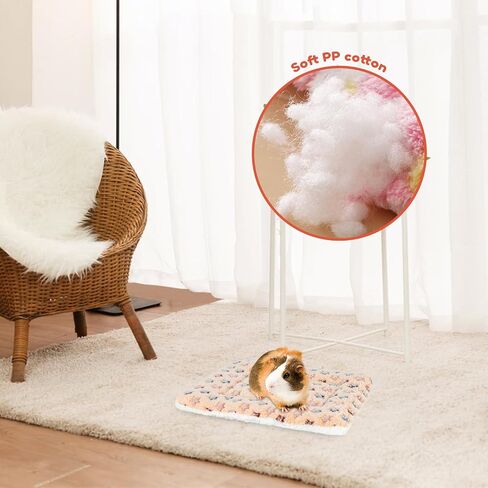 Rypet Small Animal Bed 2PCS - Guinea Pig Bed House Winter Warm Fleece Sleep Pad for Hamster Squirrel Hedgehog Chinchilla and Other Small Animals, Star in Saudi Arabia