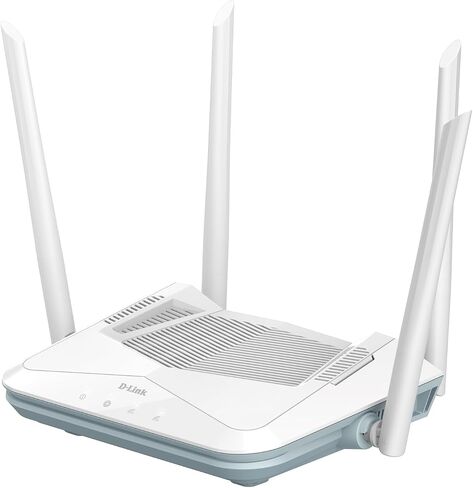 D-Link Eagle Pro Ai WiFi 6 Smart Internet Router (AX1800) - Optimized for Gaming & Streaming, Compatible with Alexa and Google, AX1800 (R18) in Saudi Arabia