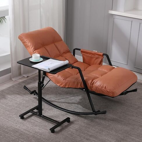 Adjustable Overbed Bedside Table with Wheels for Hospital and Home Use,Bed Desk, Laptop Tray Desk Tilting 7027(Black) in Saudi Arabia