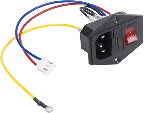 مقبس الطاقة مدخل وحدة التوصيل 5A فيوز فيوز 5 قطعة أنثى 16-14 AWG سلك المجرف تجعيد محطات 3 دبوس IEC320 C14 10A 250 فولت المقبس التبديل in Saudi Arabia