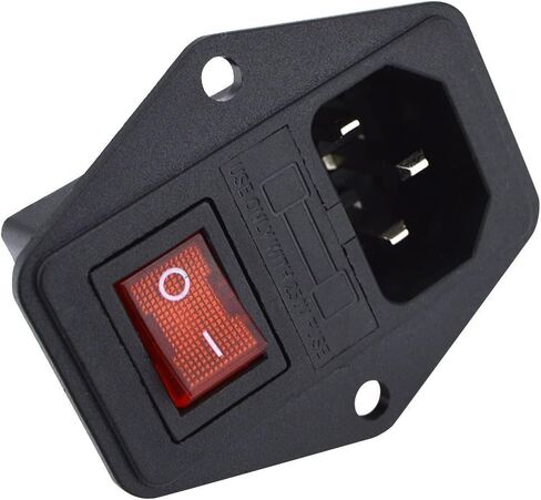 مقبس الطاقة مدخل وحدة التوصيل 5A فيوز فيوز 5 قطعة أنثى 16-14 AWG سلك المجرف تجعيد محطات 3 دبوس IEC320 C14 10A 250 فولت المقبس التبديل in Saudi Arabia