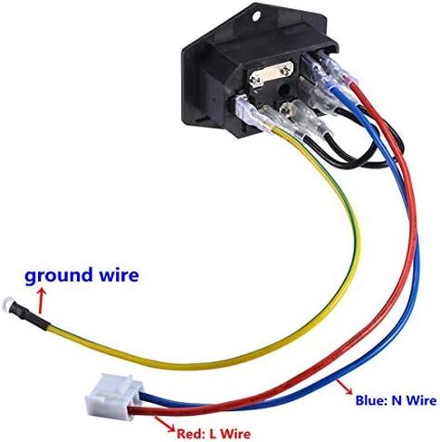 مقبس الطاقة مدخل وحدة التوصيل 5A فيوز فيوز 5 قطعة أنثى 16-14 AWG سلك المجرف تجعيد محطات 3 دبوس IEC320 C14 10A 250 فولت المقبس التبديل in Saudi Arabia