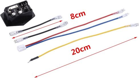 مقبس الطاقة مدخل وحدة التوصيل 5A فيوز فيوز 5 قطعة أنثى 16-14 AWG سلك المجرف تجعيد محطات 3 دبوس IEC320 C14 10A 250 فولت المقبس التبديل in Saudi Arabia
