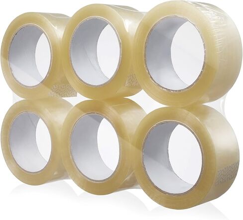 Clear Packing Tape, [2 Pack] Heavy Duty Packaging Tape 1.88 Inch x 110 Yards Ultra Strong Refill Rolls for Shipping Mailing Moving 220 Total Yards in Kuwait