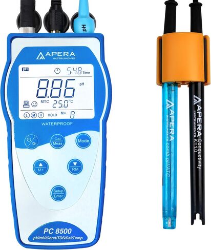 مجموعة أدوات قياس درجة الحموضة/الموصلية المحمولة من سلسلة Apera Instruments PC8500 (AI5524) in Kuwait