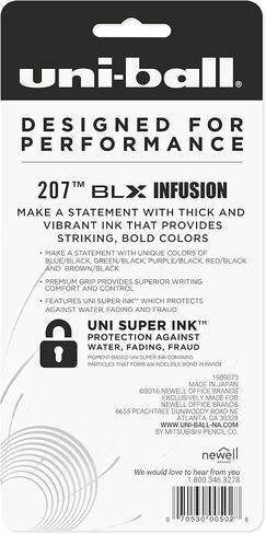 uni-ball 207 BLX Infusion Retractable Gel Pens, Medium Point (0.7mm), Assorted Colors, 5 Count in Saudi Arabia