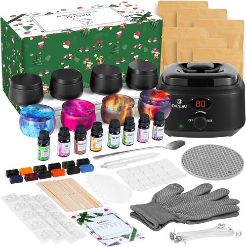 Candle Making Kit for Adults, DIY Starter Candle Making Supplies with Digital Soy Wax Melt Warmer, Premium Making Supply Perfect as Home Decorations in Saudi Arabia