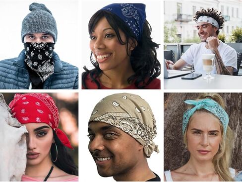 Tan Bandanas - 3 Pack Gift Set, 100% Cotton, 22x22 Inches, Paisley - Beige Handkerchief Khaki Headband Scarf in Saudi Arabia