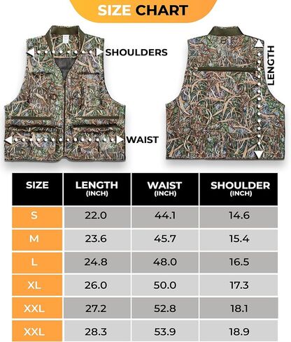 سترة صيد السمك فوكسيلي بجيوب للرجال والنساء، سترة صيد مموهة in Kuwait