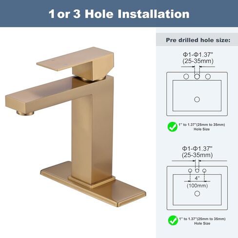 Vessel Sink Faucet Matte Black, ARCORA Single Handle Tall Bathroom Faucet, Single Hole Lavatory Vanity Mixer Bar Tap with Pop Up Drain and Faucet Supply Lines in Kuwait