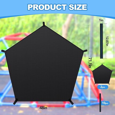 أرجوحة على شكل قبة متسلق مكونة من قطعتين ملحق خارجي لقبة التسلق للعب بمظلة بطول 10 أقدام وملعب للأطفال مع حمل محمل بوزن 300 رطل (الأرجوحة فقط) in Kuwait