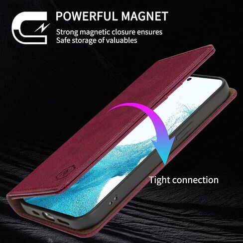 for Samsung Galaxy S22 Wallet Case with [RFID Blocking] Card Slot Stand Strong Magnetic Flip Fold Leather Protective Phone Case for Samsung Galaxy S22 Case Wallet(6.1 inch-Brown) in Kuwait