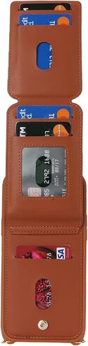 iPhone 12/12 pro Case with Card Holder for Women, iPhone 12/12 pro Phone Case Wallet with Strap Credit Card Slots Crossbody with Kickstand Zipper Shockproof Case for iPhone12/12pro - Black in Saudi Arabia