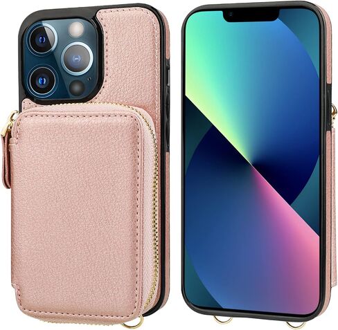 Bocasal RFID Blocking Crossbody Wallet Case for iPhone 13 Pro Max Black in Saudi Arabia