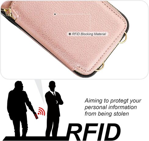 Bocasal RFID Blocking Crossbody Wallet Case for iPhone 13 Pro Max Black in Saudi Arabia