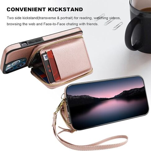 Bocasal RFID Blocking Crossbody Wallet Case for iPhone 13 Pro Max Black in Saudi Arabia